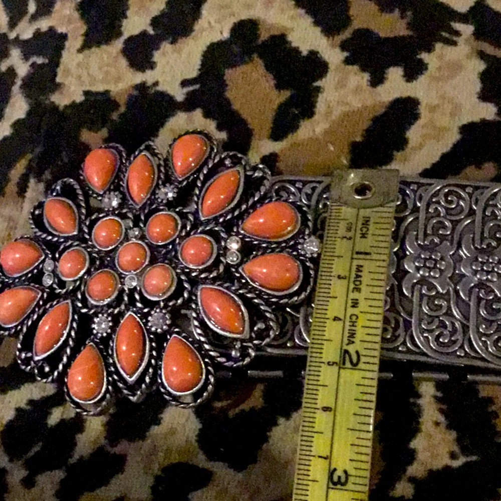 Awesome Silver Belt w/ Bejeweled Buckle - Picture 7 of 7